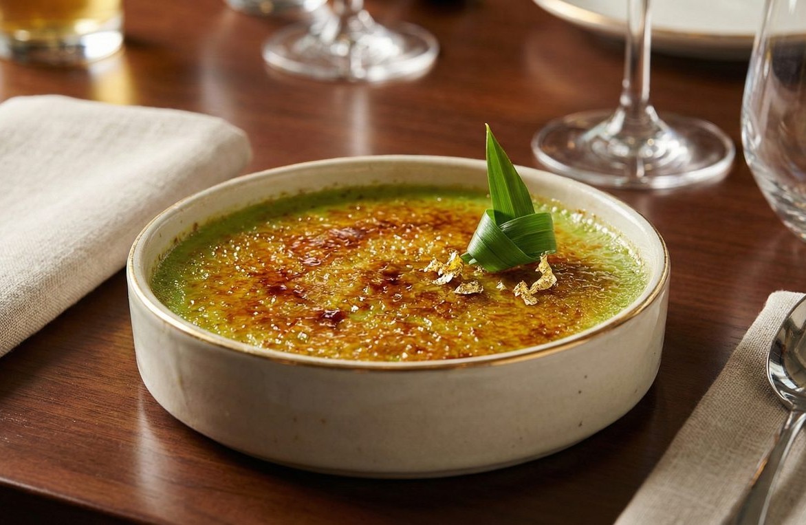 Thai Pandan Crème Brûlée